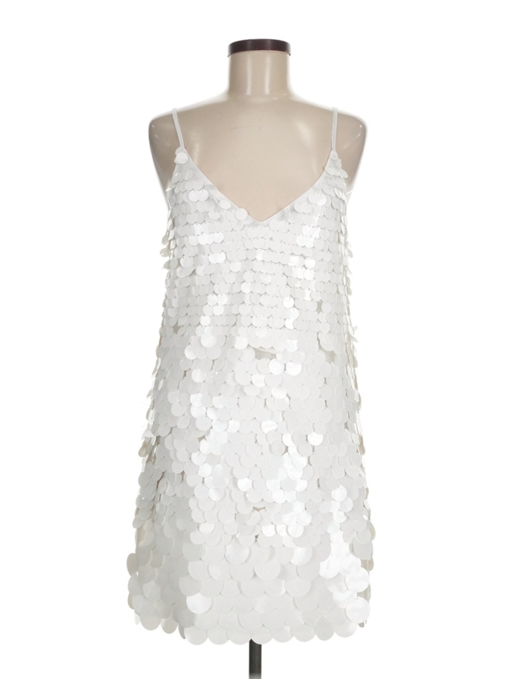 Francesca's Audrey Parks White Satin Top